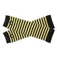 thumbnail image 3 of Dyfzdhu Fingerless Gloves for Women Trendy Striped Fall Winter Long Arm Warmer Yellow, 3 of 3