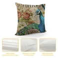 thumbnail image 4 of Orinice Peacock Feathers Graphic Decorative Throw Pillow Cover for Home Couch Living Room Bed Sofa, Cotton Linen Cushion Case, Printed on Both Sides, 1PC 22x22in, 4 of 5
