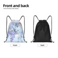 thumbnail image 2 of Yiaed Bird Butterfly Stripe Print Drawstring Bags Drawstring Backpack Bulk String Back Pack Gym Sport Bag-Small, 2 of 5