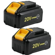 TenHutt 2Packs 20V 8.0A Replacement Battery Compatible with Dewalt 20V Max Battery DCB204 DCB206 DCB205-2 DCB206-2 DCB203 DCB201 DCB200 DCB180