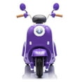 thumbnail image 4 of 12V Kids Electric Motorcycle Ride On Toy, 3 Wheel Toddler Motorcycle W Dual Motors, LED Lights, Bluetooth Music, USB, Storage, Anti-Slip Design, Motorcycle Toy Gift for Boys & Girls Ages 3–6, Purple, 4 of 9