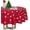 Impression de Feuille de Flocon de Neige, variante sur Nappe de Noël 60x60 Pouces Ronde, Ornements de Boules de Noël Plaid Buffalo Noir Lavable pour Fête Pique-Nique Dîner Décor