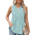 thumbnail image 2 of DeHolifer Womens Tank Tops Sleeveless Crewneck Floral Print Loose Casual Blouse Summer Fashion Tank Tops Multicolor 2XL, 2 of 7