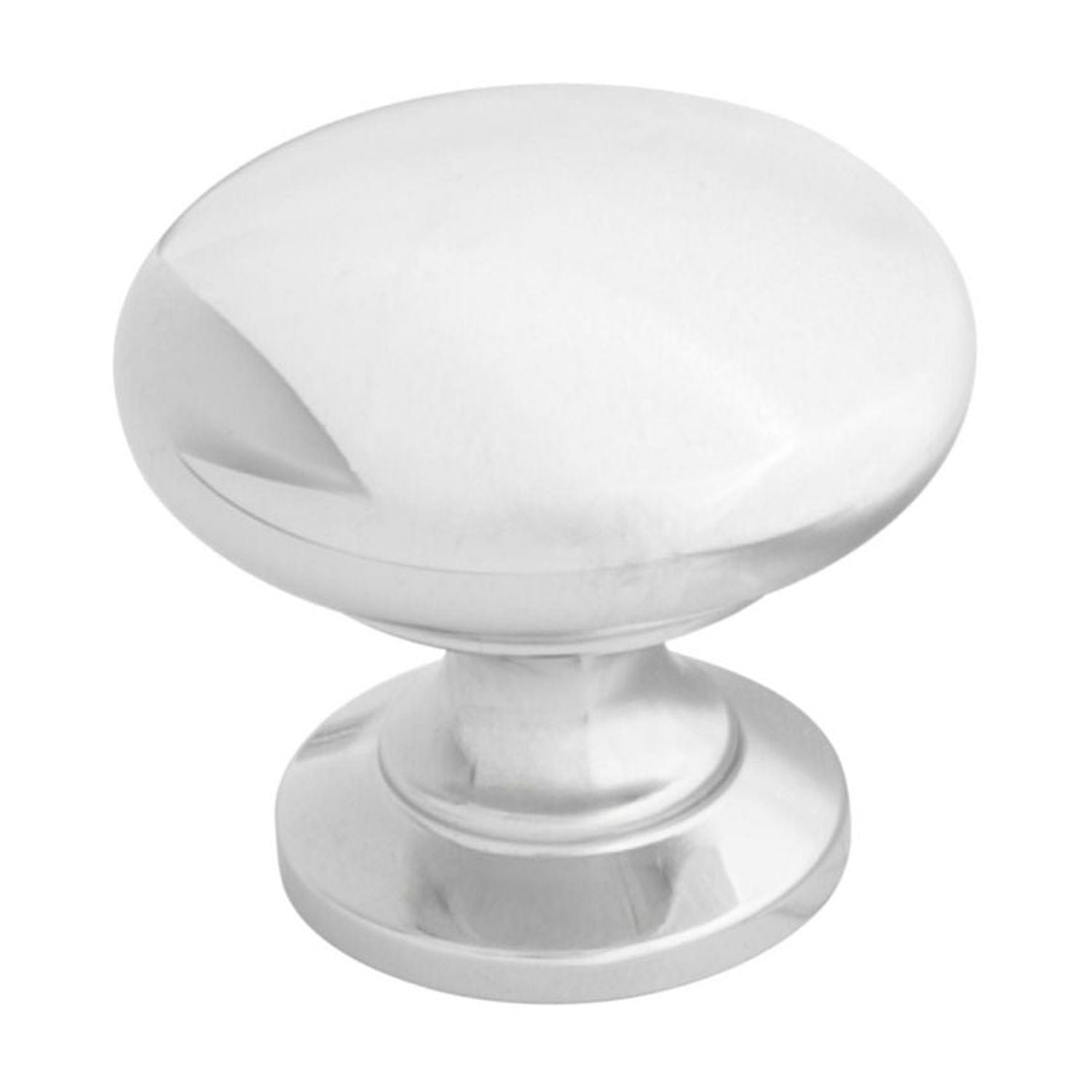 Era Simple Round Metal Cabinet Knobs with Screws, Drawer Handles for Kitchen Bathroom and Dressers Home Decor, Chrome,  8Pk, 1 x 1 x 1 in.