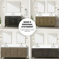 thumbnail image 4 of 84 In Wide Double Bath Vanity Grey Oak - White Quartz Top & Faucet Ample Storage With Shelf Advancement W X 22 D Two Cabinets And Four Drawers For Solution, 4 of 4