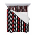 thumbnail image 7 of Quilts Queen Size Bedding Set, Red Grey Striped Lightweight Quilted Comforter, Modern Abstract Geometric Stripes Soft Reversible Bedspread Coverlet with Pillow Covers for All Season, 90" x 96", 7 of 7