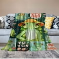 thumbnail image 2 of JEUXUS  Frog Blanket, Just A Girl Who Loves Frogs, Frog Gifts for Frog Lovers, Frog Gifts for Girls, Cute Funny Frog Print Blanket for Women Kids, Soft Cozy for Couch Throw Blanket, 2 of 6