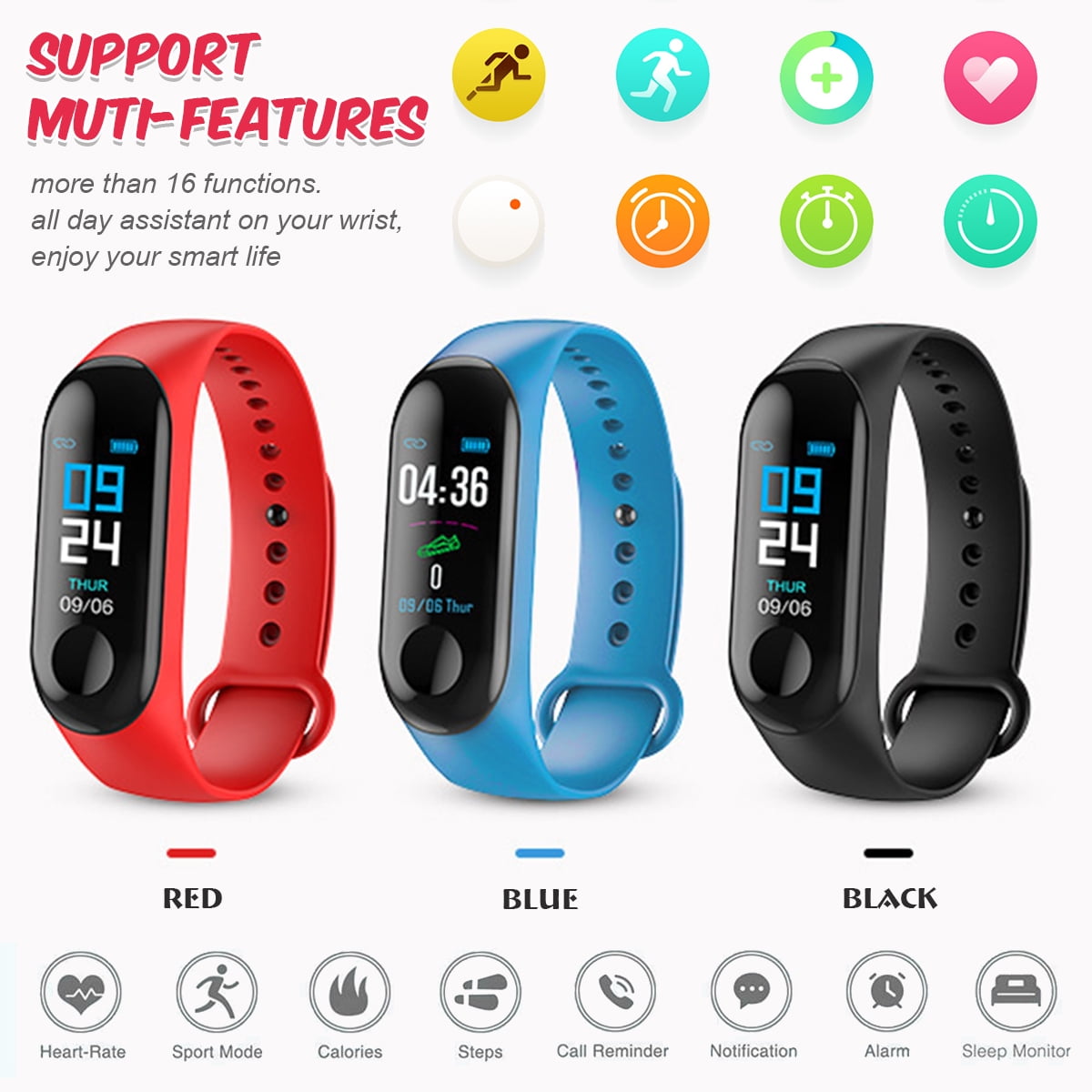 smart bracelet sport blood pressure heart rate monitor manual