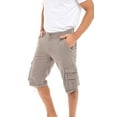 thumbnail image 1 of Men’s Classic Fit Flat Front 100% Cotton Twill Cargo Shorts, 1 of 6
