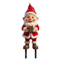 ZCSKFIN PVC Christmas Garden Stake Ornament with Holiday Motifs, Quick-Insert Yard Decoration for Courtyard and Lawn, Weather-Resistant Festive Display for Outdoor Seasonal Decor​​