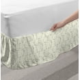 thumbnail image 2 of Scottie Dog Bed Skirt, Hand-drawn Tiling Sketched Pattern of Playful Animals Different Poses, Elastic Bedskirt Dust Ruffle Wrap Around for Bedding Decor, 4 Sizes, Off White and Dust, by Ambesonne, 2 of 2