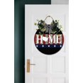 thumbnail image 3 of Home Sign for Front Door, Decor for Farmhouse Porch Decorations, Round Wooden Hanging Sign Housewarming Gift for Home Outdoor Indoor, 3 of 8