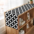 thumbnail image 6 of Table Runners 48 Inches Long Dress Scarves, Black Rhombus Farmhouse Kitchen/Dining Table Runner, Short Coffee Tablerunners, Retro Abstract Geometric Pattern 13x48 Inch, 6 of 9