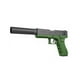 thumbnail image 2 of Pistola Glock De Juguete Con Silenciador Para Niños Verde, 2 of 4