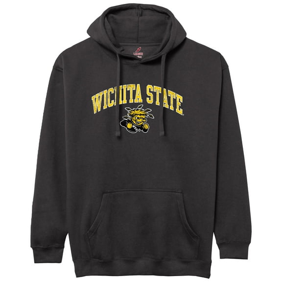 Men's-League Collegiate Wear  Black Wichita State Shockers Essentials 2.0 Fleece Pullover Hoodie