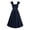 Blue, variant on Women's Plus Size Lace Up Gothic Short Sleeve Shaping With Straps Long Dress Pink