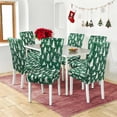thumbnail image 5 of Christmas Chair Covers for Dining Room Set of 6 Green Christmas Tree Dining Chair Protectors 6 Pcs Stretch Removable Washable Chair Slipcovers 6 Pack for Winter Xmas Holiday Home and Party Decor, 5 of 6