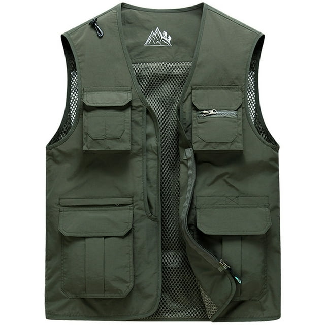LOVZFMLL Jackets for Men's Work Clothes Jacket Solid Color Stand Collar Multiple Pockets Outdoor Sports Photography Coat