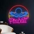 thumbnail image 2 of Handmadetneonsign Pinball Wall Art, Pinball Retro Wall Decor, Game Room Casino Wall Decor, 2 of 5