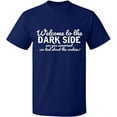 thumbnail image 2 of OXI T-Shirt - Welcome To The Dark Side, Basic Casual T-Shirt for Men's and Women Fleece T-Shirt Short Sleeve - Navy Blue Medium, 2 of 3