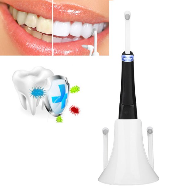 Limpiador Profesional de Dientes, 2 colores, eliminación de placa de cálculo eléctrico, escalador dental, cuidado de los dientes para el hogar y viajes, cuidado de soportes y puentes(Blanco) EOTVIA NO