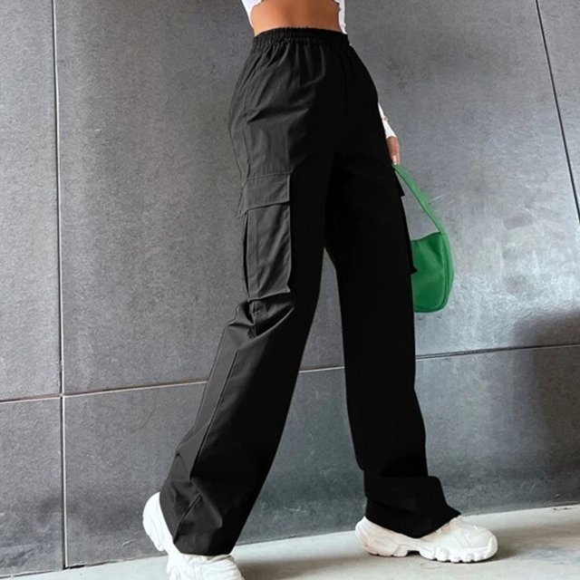 Pantalones De Mujer, Cintura Elástica, Amigables Con La Piel, Pantalones Largos De Carga Para Mujer, Informales Para Vacaciones ANGGREK Otros