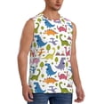 thumbnail image 2 of Kdxio Cute Dinosaur for Men's Muscle T-shirt,Sleeveless for Workout Running Athletic Gym Lounge Casual, 2 of 7