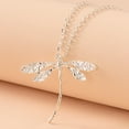thumbnail image 6 of solautey Dragonfly Pendant Necklace Women Silver Insect Choker Valentine's Day Jewelry Gift for Daily Wear Parties Accessory, 6 of 7