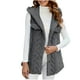 thumbnail image 2 of Chaquetas y abrigos casuales sin mangas con capucha para mujer, blusa lisa sin mangas con capucha, abrigo, chaqueta, tops de poliéster para mujer, 2 of 8