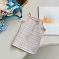 thumbnail image 2 of Maean Little Girls Striped Camisoles Cotton Spaghetti Strap Sleeveless Basic Undershirts for Girl, 2 of 4