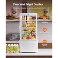 thumbnail image 3 of KFFKFF Refrigerated Display Case, 3 Cu.Ft./85L Countertop Pastry Display Case, 3-Tier Commercial Cake Refrigerator with LED Lighting, TURBO Cooling, 3 of 9