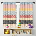 thumbnail image 5 of Blackout Kids Curtains,Colorful Geometric Striped Pattern Childrens Insulated Curtains Set Of 2,Bedroom Essentials,Toddler Room Decor 42x54in(106x137cm), 5 of 5