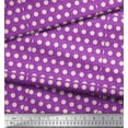 thumbnail image 3 of Soimoi Purple Cotton Voile Fabric Artistic Flower & Dots Decor Fabric Printed Yard 42 Inch Wide, 3 of 3