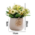 thumbnail image 2 of Jarrón de cerámica decorativo con ramo de rosas de seda en maceta con flores artificiales MFZFUKR BST2000550-1, 2 of 6