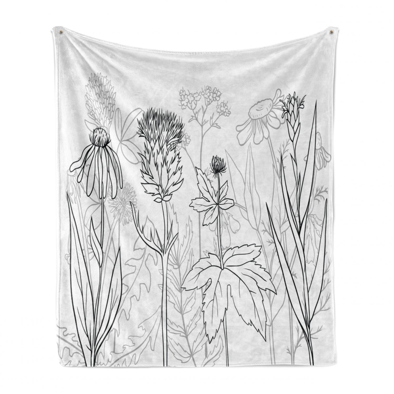 50 x 60 Cozy Plush for Indoor and Outdoor Use Pale Grey White Botanical and Herbs Pattern as Silhouette Wildflowers Print Ambesonne Thistle Soft Flannel Fleece Throw Blanket 50 x 60 Cozy Plush for Indoor and Outdoor Use Pale Grey White Botanical and Herbs Pattern as Silhouette Wildflowers Print Ambesonne Thistle Soft Flannel Fleece Throw Blanket