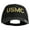 Black, variant on USMC Letter Embroidered Washed Solid Pigment Dyed Cotton Twill Brass Buckle Cap - Red OSFM