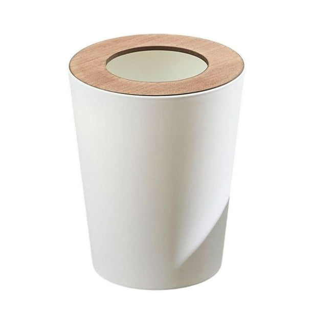 Cubo de basura para inodoro Cubo de basura Cubo de basura Recinto de basura resistente Cubo de basura para interiores 7L Blanco