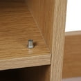 thumbnail image 6 of Oak Rectangular Desktop Storage Rack with Removable Compartments Office Storage Rack 3 Tiers, 6 of 18