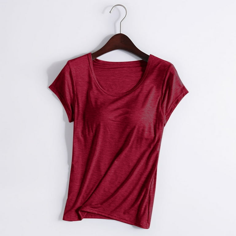 Women's Stretch Cotton Cami Built-in Shelf Bra, Sports Home Camisole  Workout Shirts Activewear, Black, M