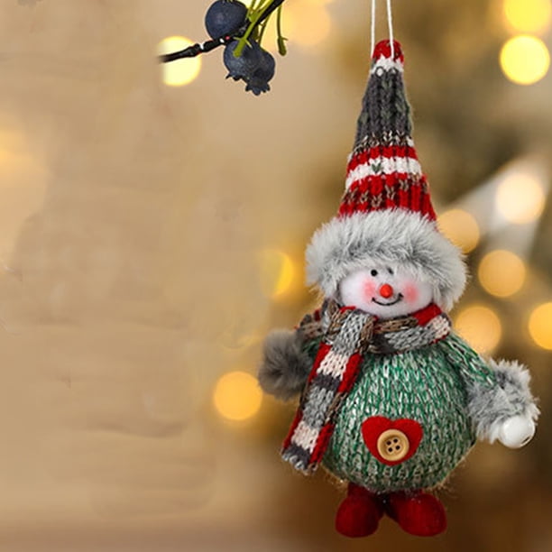 mfyjkho Adornos colgantes de espuma de tela para árbol de Navidad|colgantes de Papá Noel|muñeco de nieve y reno|multicolor|17 x 10 x 2 cm (6,69 x 3,94 x 0,79 pulgadas)|juego de 3