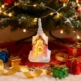 thumbnail image 4 of Christmas Decorations - Christmas Resin House Ornaments, Cottage Town Tiny Figurine with Led Light,Winter Village Ornament for Party Home Decor Christmas Ornaments Gifts(E), 4 of 6