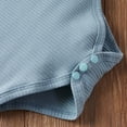 thumbnail image 4 of New born Baby Boy Clothes Baby Boys Summer Outfits Short Sleeve Ribbed Rompers Shorts 2Pcs Summer Clothes Sets, 4 of 6