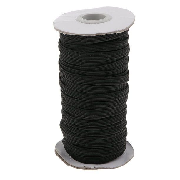 Ximing 3pcs Diy Sewing Braided Elastic Band Rope String Spool 21m Black 6mm