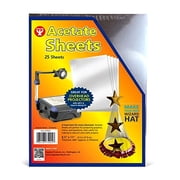 Hygloss Clear Acetate Sheets, 8.5 x 11 in, 7 Mil, 25 Pack