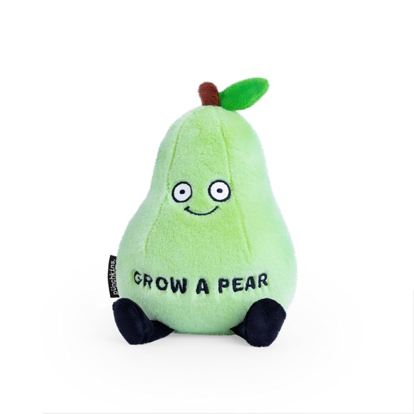 Punchkins Pear Plushie - Cultiva una pera Lindo regalo de peluche de fruta de pera para los amantes de la comida Juguete de peluche para regalar