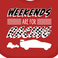 thumbnail image 4 of Inktastic Weekends Are for Racing Race Car Silhouette and Racing Flag Boys or Girls Baby Bib, 4 of 4