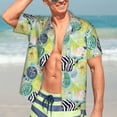 thumbnail image 5 of Lsque Shell Clam pattern Hawaiian Shirt for Men, Unisex Summer Beach Casual Short Sleeve Button Down Shirts-XX-Large, 5 of 9