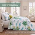 thumbnail image 3 of Regency Heights Twin/Twin XL Comforter Sets, 3-Piece Floral Bedding Sets for All Season, Sage Green Stripped Comforter Set with Dec Pillow, 3 of 9
