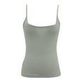 thumbnail image 5 of Alitao Camisole Tops for Women Going Out Tops Tank Tops Crop Tops Women Basic Double Lined Scoop Neck Adjustable Cami Tank Summer Sleeveless Tops Workout Tops Gray M, 5 of 7