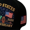 thumbnail image 3 of Lispipm Baseball Caps for Women Men 250 Anniversary USA Hat Patriotic Embroidered Hats Outdoor Sun Cap for All Season Black, 3 of 7